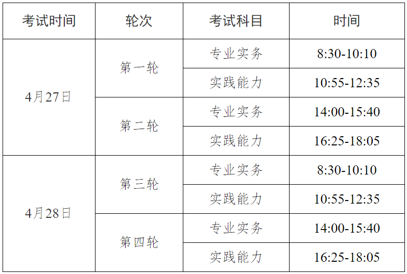 2024执护考试时间安排.png